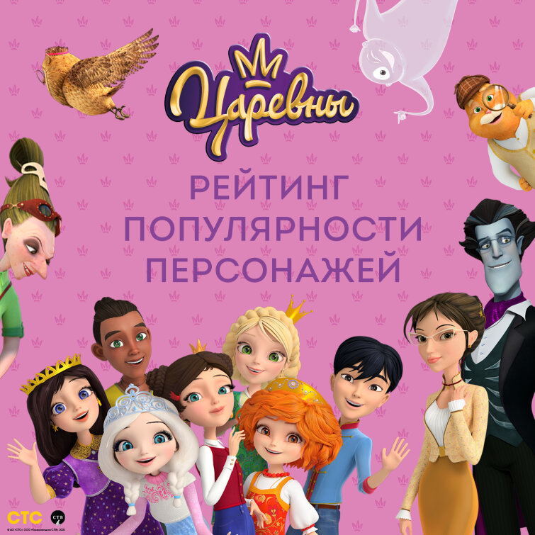 Рейтинг популярности персонажей сериала «Царевны» Рейтинг популярности персонажей сериала «Царевны»